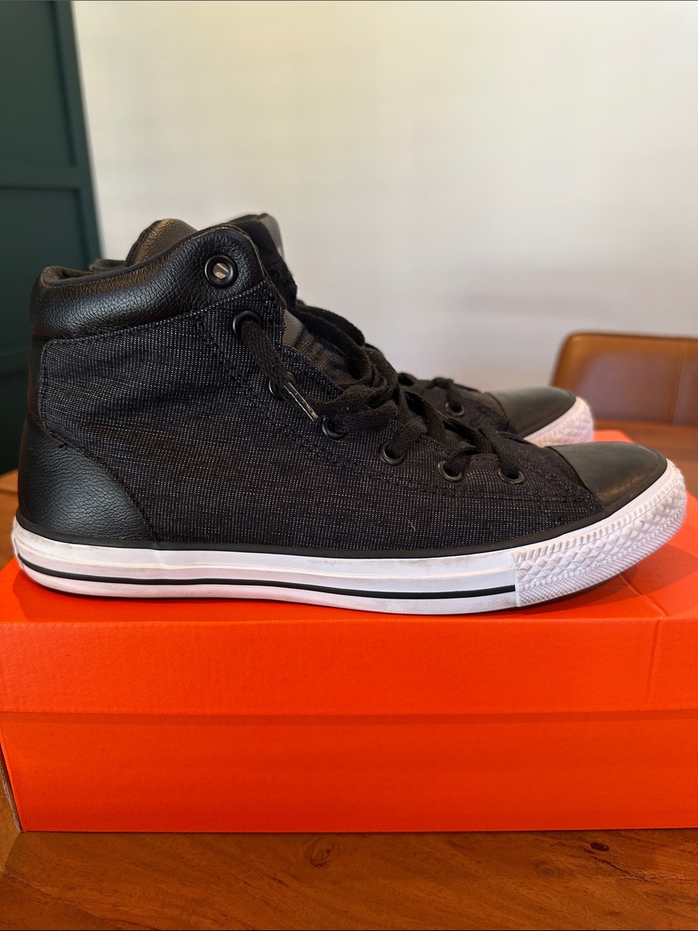 Men’s Converse Black High-Top Canvas Sneakers